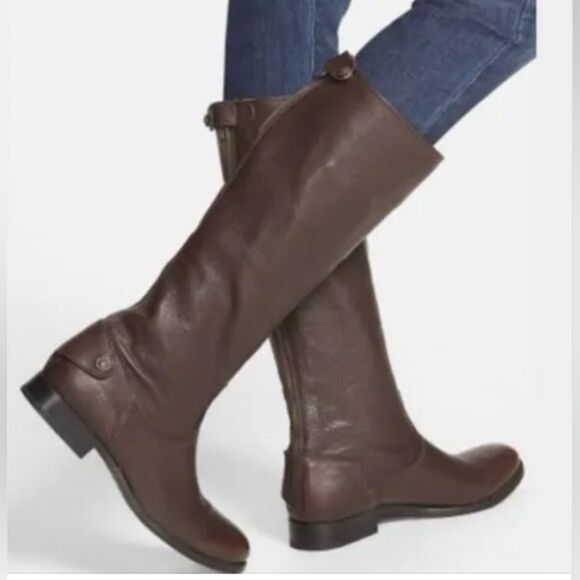 Vintage FRYE Melissa Button Back Zip Tall Riding Boots Size 9 - Picture 1 of 14